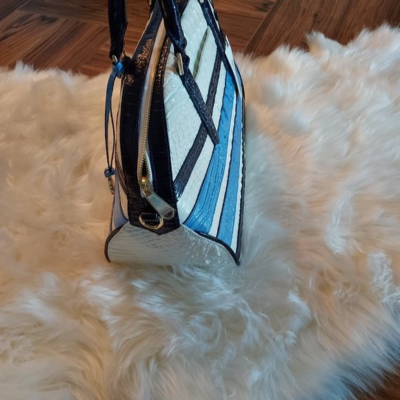 Brahmin Regatta Vineyard Hudson Satchel: Leather Purse: NWT - Picture 2 of 10